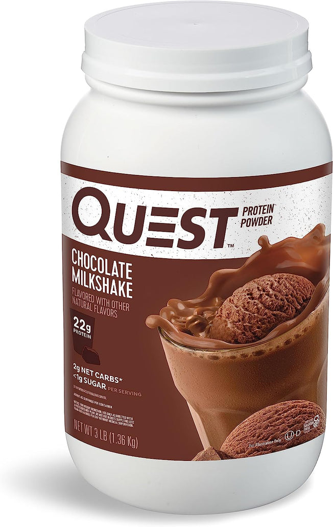 Quest Protein Powder, Chocolate Milkshake, 3Lb