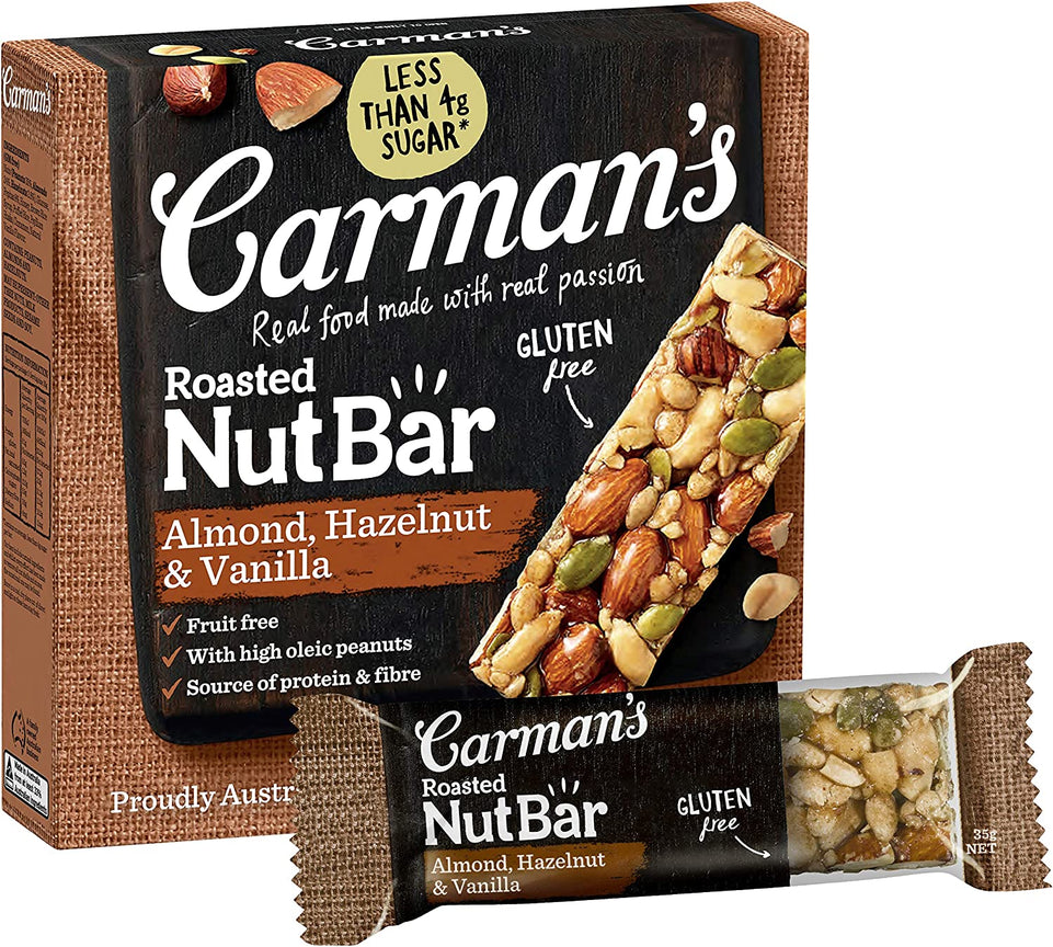 Nut Bar Almond, Hazelnut & Vanilla, 5-Pack (175G)