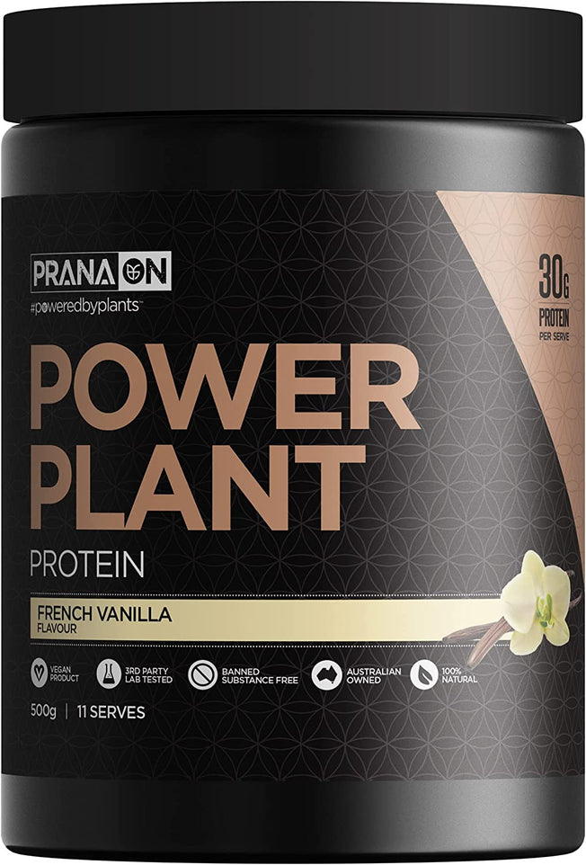 Pranaon Power Plant Protein - French Vanilla 500G, French Vanilla 0.66 Kilograms