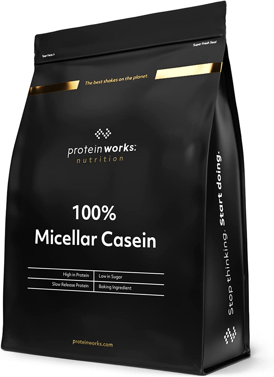 100% Micellar Casein Protein Powder | Slow Release Protein Shake | Amino Acids | High Protein |  | Strawberries 'N' Cream | 2 Kg