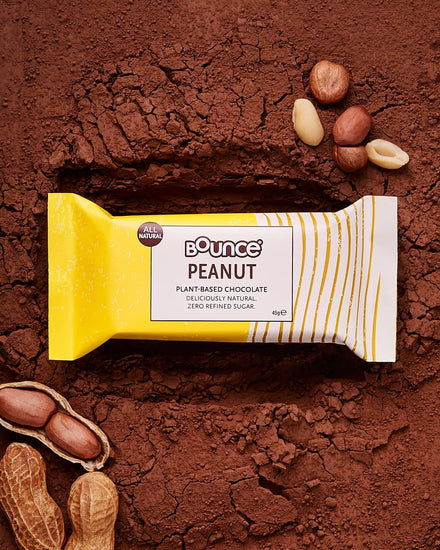 Peanut Choc Slab- Box of 15. Plant Based Chocolate, Gluten Free Chocolate Treats and Healthy Snacks. Snack Healthy with  Chocolates, Protein Balls, Bars, Snacks & Powders. Chocolate Gift