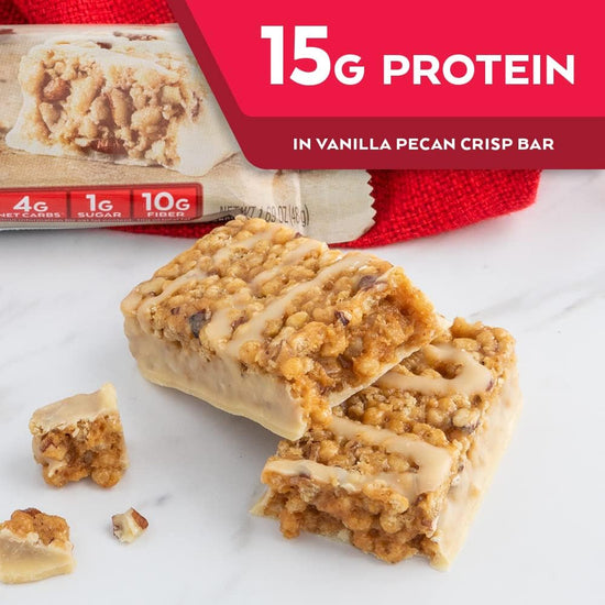 Protein-Rich Meal Bar, Vanilla Pecan Crisp, Keto Friendly, 5 Count