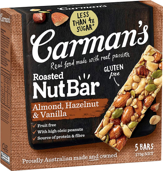 Nut Bar Almond, Hazelnut & Vanilla, 5-Pack (175G)