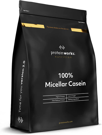 100% Micellar Casein Protein Powder | Slow Release Protein Shake | Amino Acids | High Protein |  | Strawberries 'N' Cream | 2 Kg