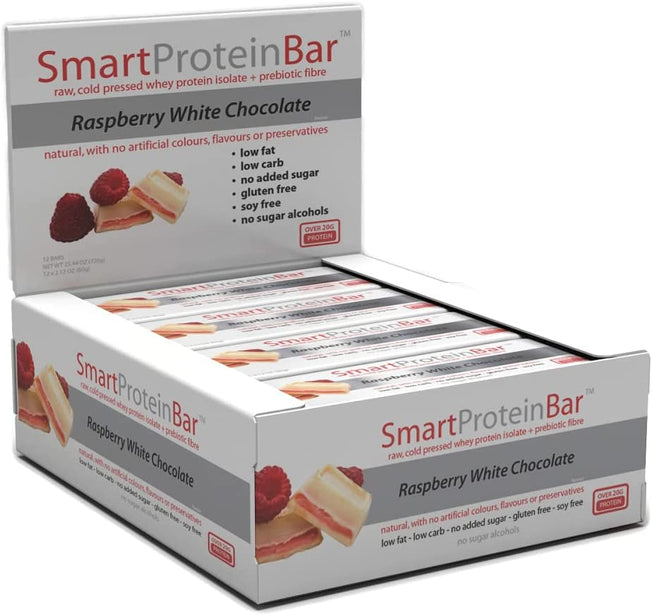 Raspberry White Choc Smart Protein Bar 12 X 60 G