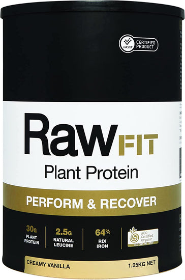 Creamy Vanilla Rawfit Plant Protein Perform and Recover Powder 1.25 Kg